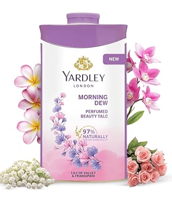 YARDLEY LONDON MORNING DEW PERFUMED BEAUTY TALC 100GM